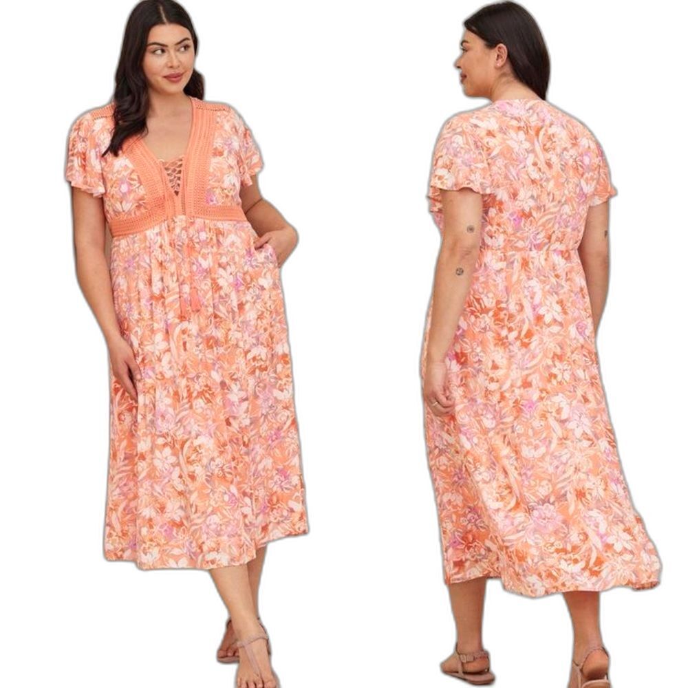 Floral Peach Dress